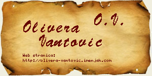 Olivera Vantović vizit kartica